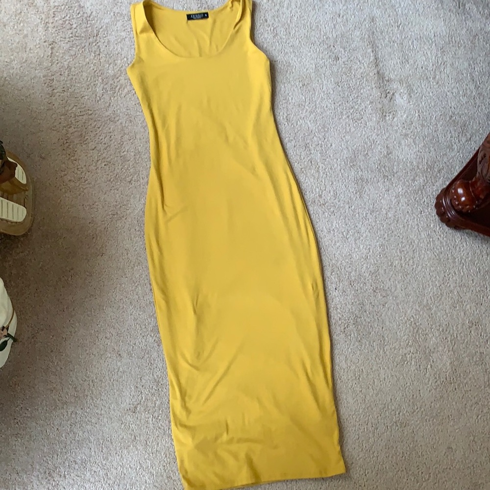 Yellow maxi dress